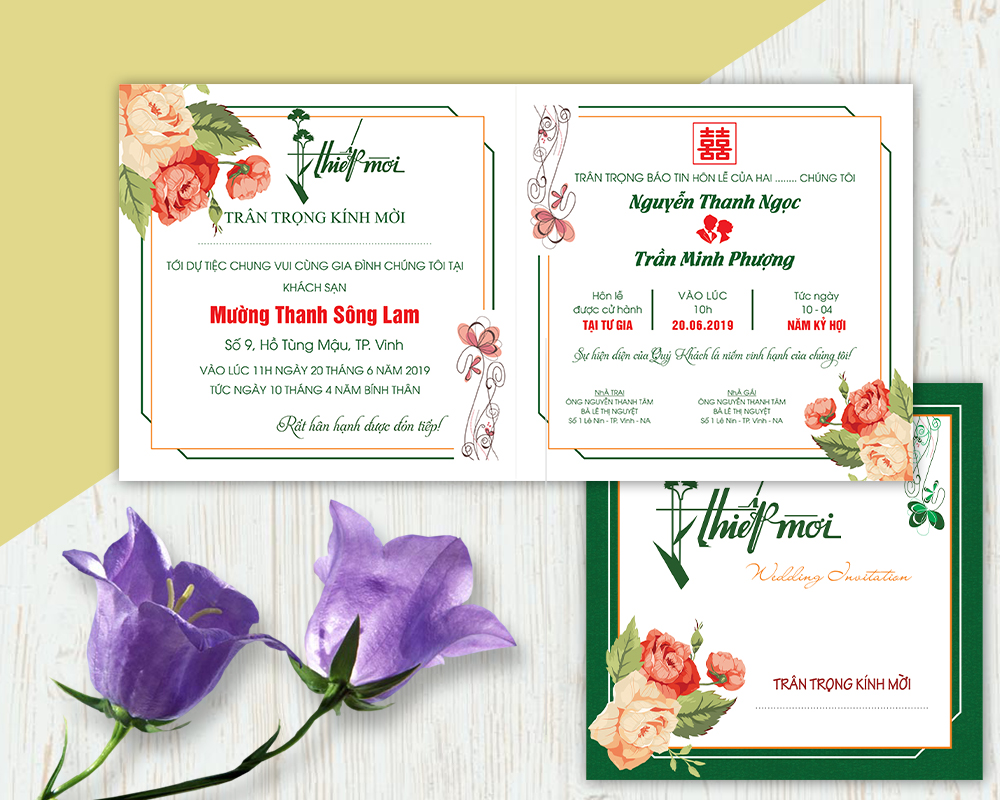 Mẫu thiệp cưới đẹp #15 - Wedding Invitation file CDR | Thư viện file thiết  kế đồ họa quảng cáo và in ấn
